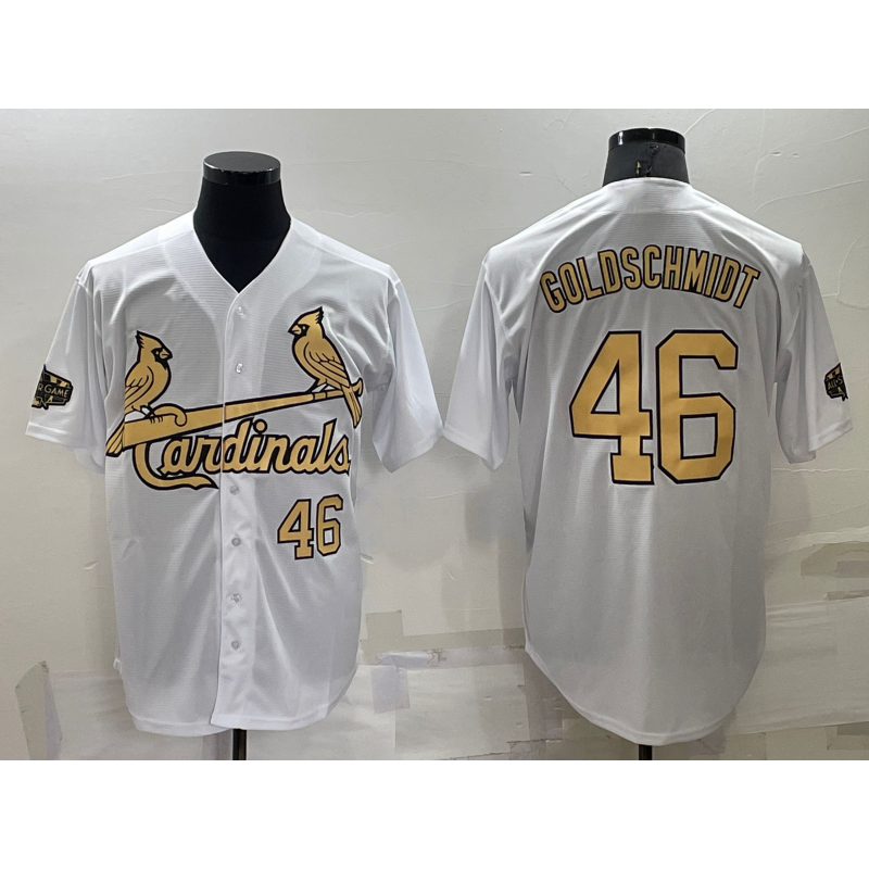 St. Louis Cardinals #46 Paul Goldschmidt Number White Puhics 2022 All Star Stitched Cool Base Jersey