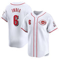 Cincinnati Reds #6 Jonathan India White Puhics Home Limited Stitched Jersey