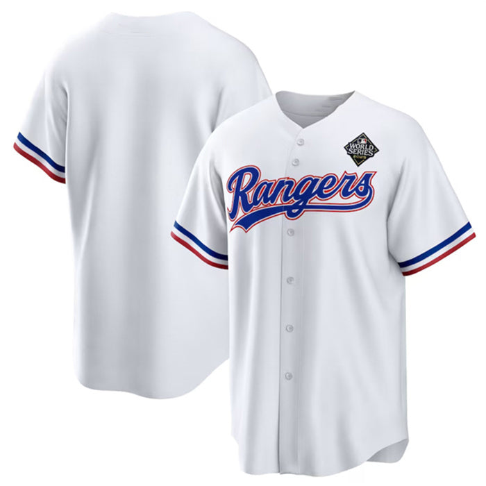 Texas Rangers Blank White Puhics 2023 World Series Stitched Jersey