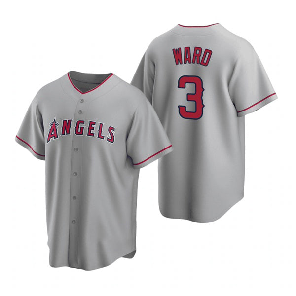 Los Angeles Angels #3 Waylor Ward Grey Puhics Cool Base Stitched Jersey