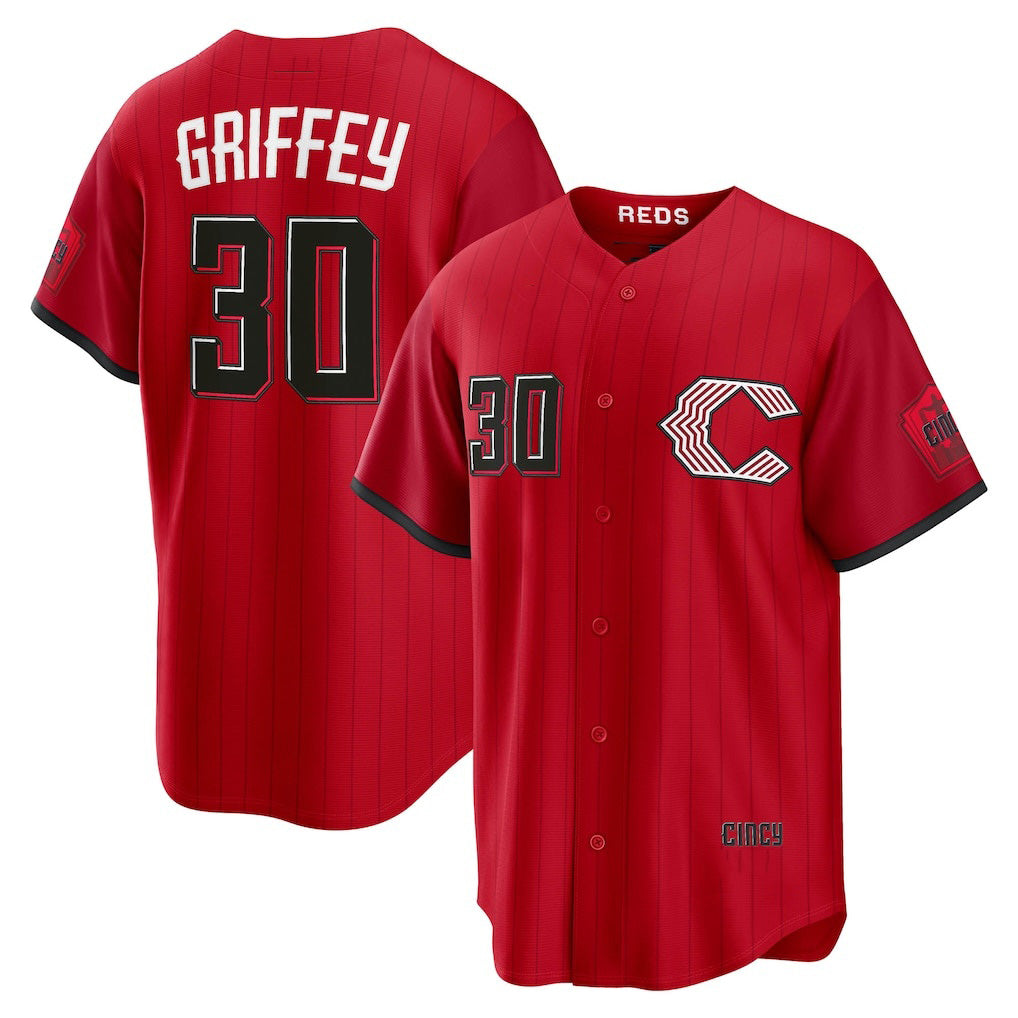 Cincinnati Reds #30 Ken Griffey Jr. Red Puhics 2026 City Connect Stadium Jersey