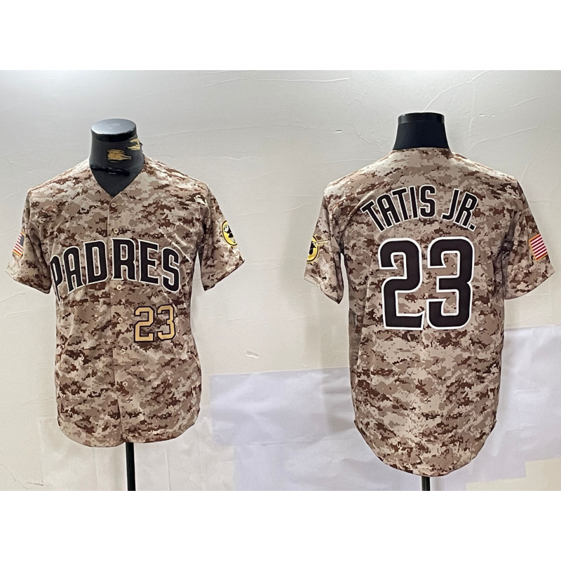 San Diego Padres #23 Fernando Tatis Jr Camo Puhics Stitched Cool Base Jerseys