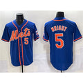 New York Mets #5 David Wright Blue Puhics Cool Base Stitched Jersey