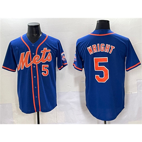 New York Mets #5 David Wright Blue Puhics Cool Base Stitched Jersey