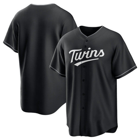 Minnesota Twins Blank Black Puhics Lights Out Limited Stitched Jersey
