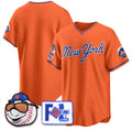New York Mets Blank Orange Puhics 2025 Spring Training Stitched Jersey