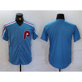 Philadelphia Phillies Blank Blue Puhics Cool Base Stitched Jersey