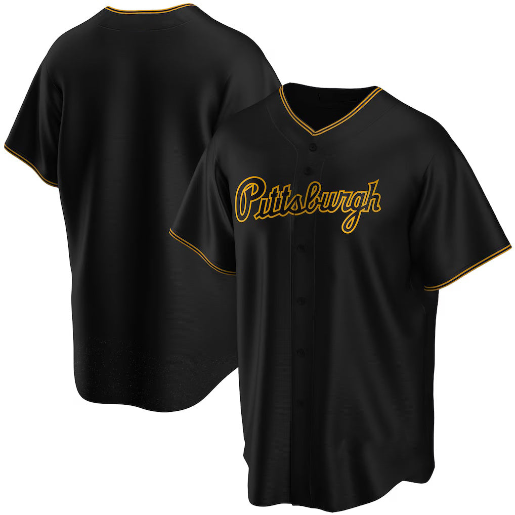 Pittsburgh Pirates Black Puhics Alternate Replica Team Jersey