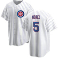 Chicago Cubs #5 Christopher Morel Chicago White Puhics Cool Base Stitched Jersey