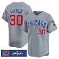 Chicago Cubs #30 Kyle Tucker Gray Puhics 'Ryne Sandberg Tribute' Vapor Limited V3 Stitched Jersey