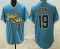 Milwaukee Brewers #19 Robin Yount Powder Blue Puhics Limited Jersey
