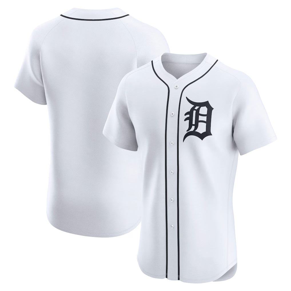Detroit Tigers White Puhics Home Elite Jersey