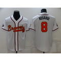 Atlanta Braves #8 Eddie Rosario 2022 White Gold Puhics World Series Champions Program Cool Base Stitched Jersey
