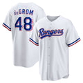Texas Rangers #48 Jacob deGrom White Puhics Home Replica Player Jersey