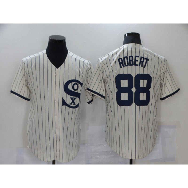 Chicago White Sox #88 Luis Robert 2021 Cream Navy Puhics Field of Dreams Name Flex Base Stitched Jersey