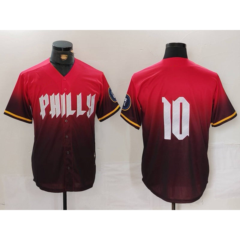 Philadelphia Phillies #10 JT Realmuto Red Puhics 2024 City Connect Limited Stitched Jersey 2