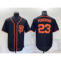San Francisco Giants #23 Joc Pederson Black Puhics Alternate Jersey