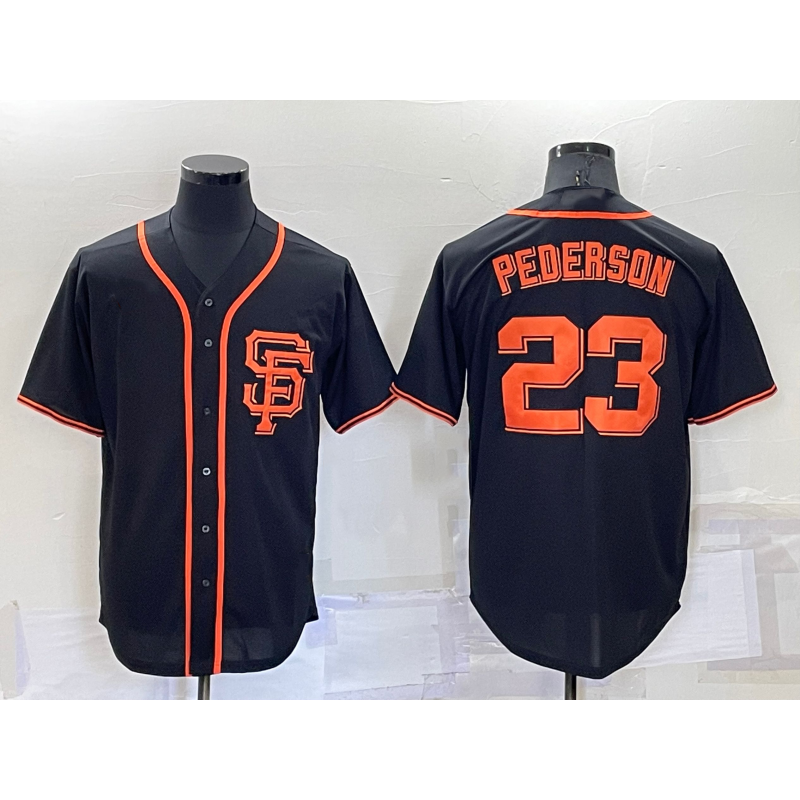 San Francisco Giants #23 Joc Pederson Black Puhics Alternate Jersey