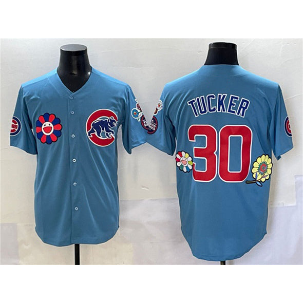 Chicago Cubs #30 Kyle Tucker Blue Puhics 2025 Tokyo Series 2nd Alternate Limited Stitched Jersey