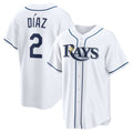 Tampa Bay Rays #2 Yandy D¨ªaz White Puhics Home Replica Jersey
