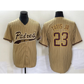 San Diego Padres #23 Fernando Tatis Jr Tan Puhics NEW 2023 Cool Base Stitched Jersey
