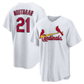 St. Louis Cardinals #21 Lars Nootbaar White Puhics Home Replica Jersey