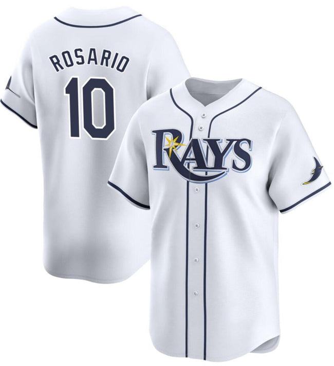 Tampa Bay Rays #10 Amed Rosario White Puhics Home Limited Stitched Jersey