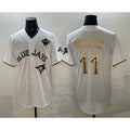 Toronto Blue Jays #11 Bo Bichette White Gold Puhics 2025 American League Champions Limited Stitched Jersey