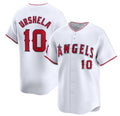 Los Angeles Angels #10 Gio Urshela White Puhics Home Limited Stitched Jersey
