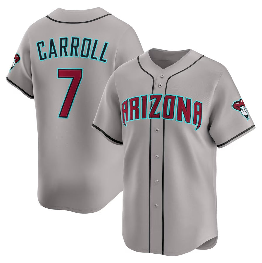 Arizona Diamondbacks #7 Corbin Carroll Puhics Alternate Limited Player Jersey - Gray Stitched Baseball Jersey