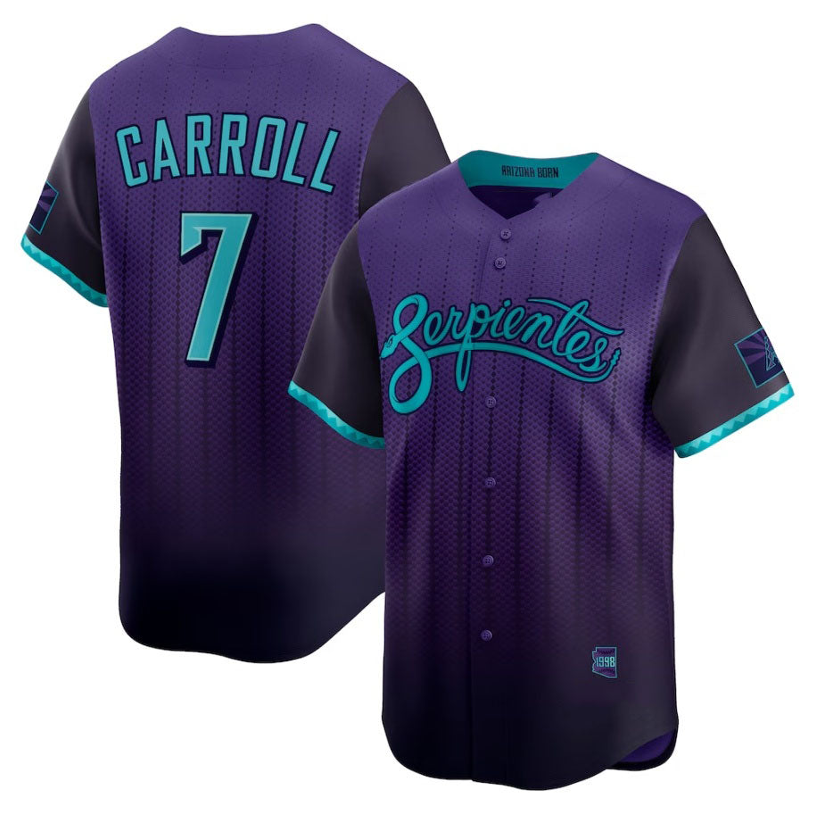 Arizona Diamondbacks #7 Corbin Carroll Puhics Purple 2025 City Connect Limited Player Stitched Baseball Jersey
