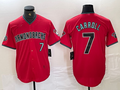 Arizona Diamondbacks #7 Corbin Carroll Puhics Red 2024 Cool Base Stitched Baseball Jersey