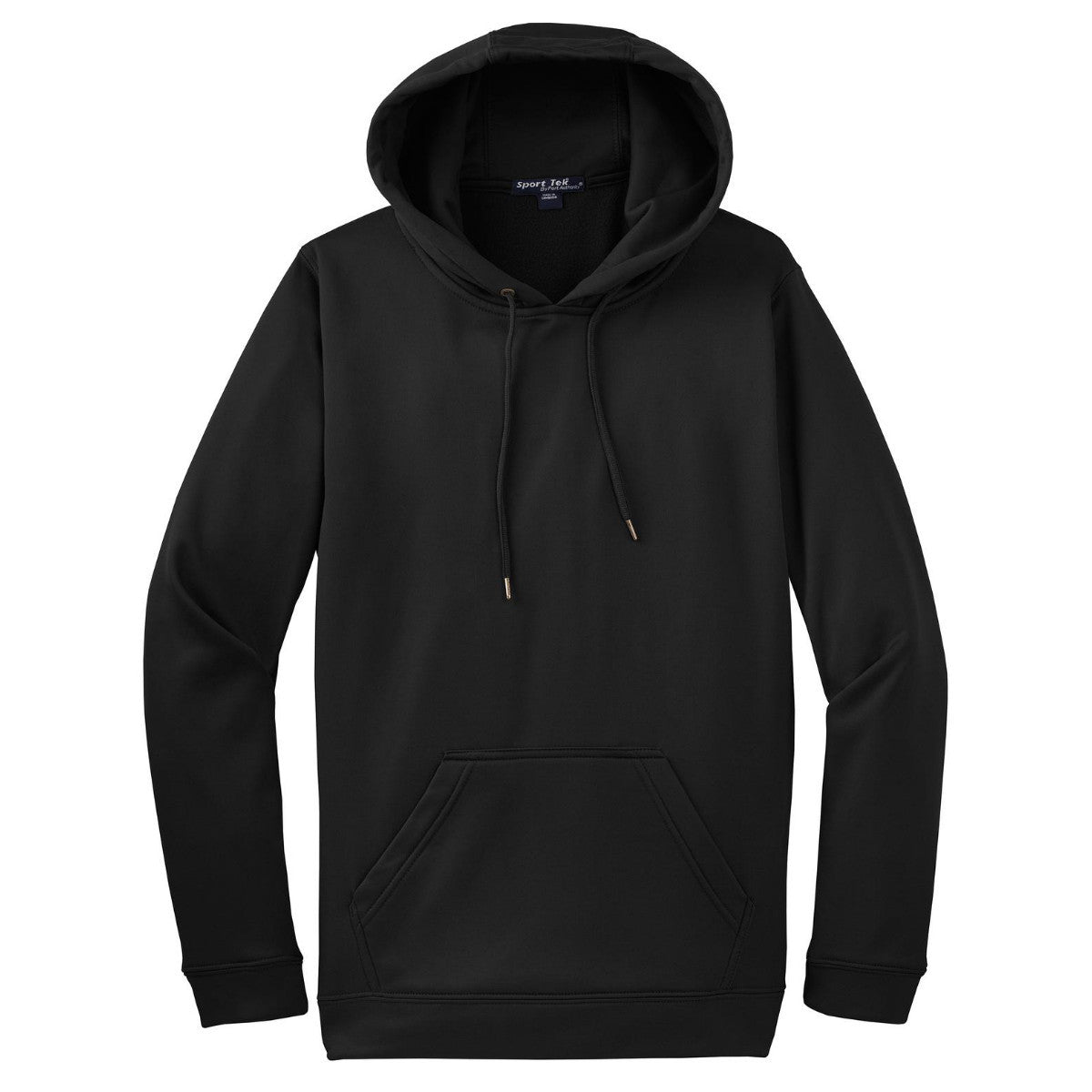 Puhics Men's Black Sport-Wick Fleece Hooded Pullover