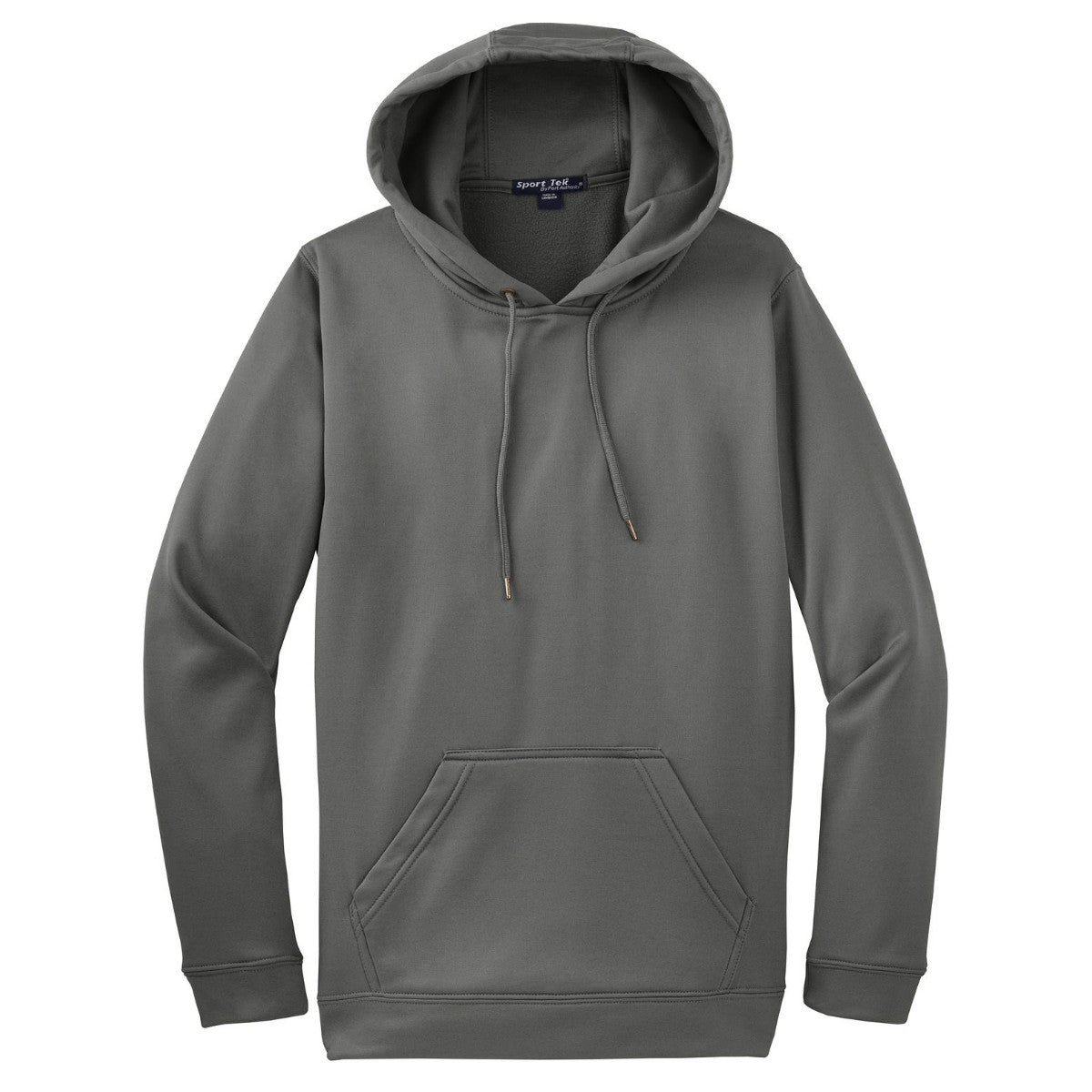Puhics Men's Dark Smoke Grey Sport-Wick Fleece Hooded Pullover