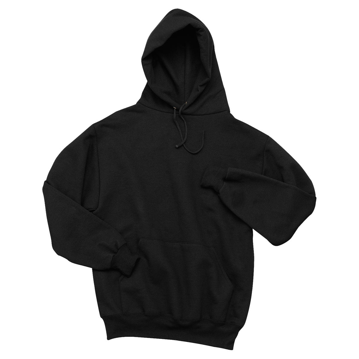 Puhics Men's Black Super Heavyweight Pullover Hooded Sweatshirt
