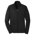 Puhics Women's Black Sport-Wick Fleece Full-Zip Jacket