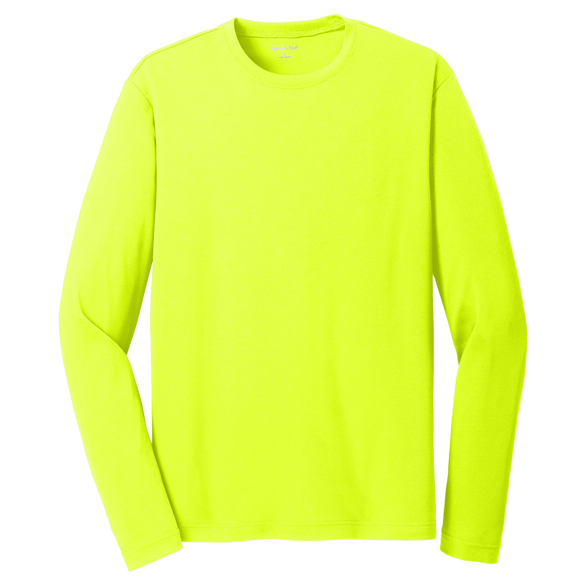 Puhics Men's Neon Yellow PosiCharge RacerMesh Long Sleeve Tee