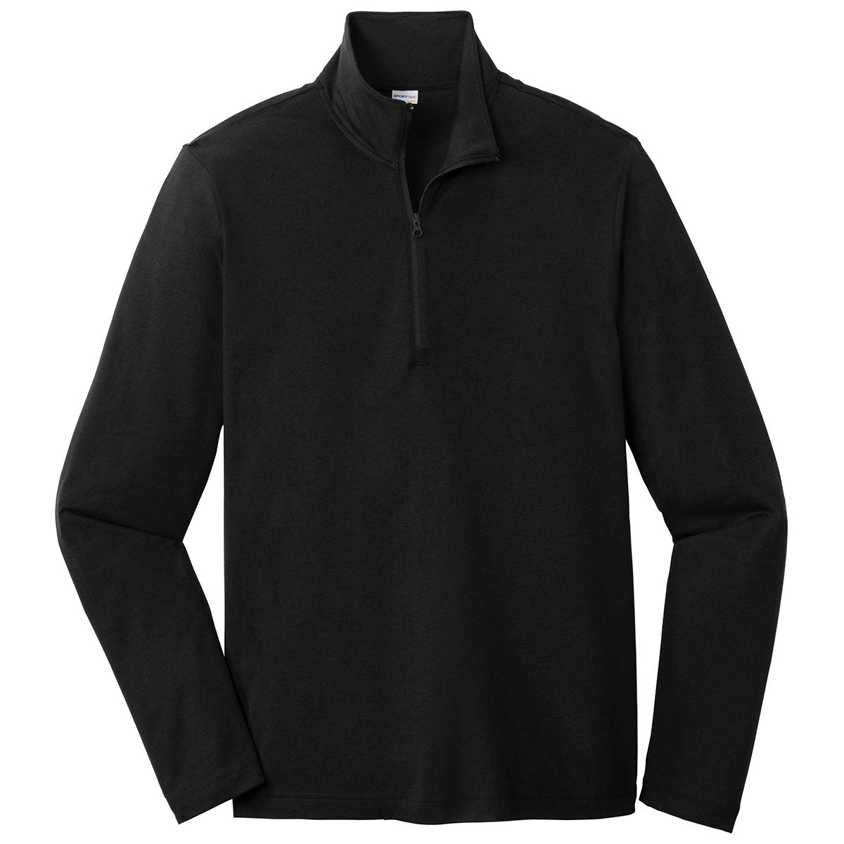 Puhics Men's Black Triad Solid PosiCharge Tri-Blend Wicking 1/4-Zip Pullover