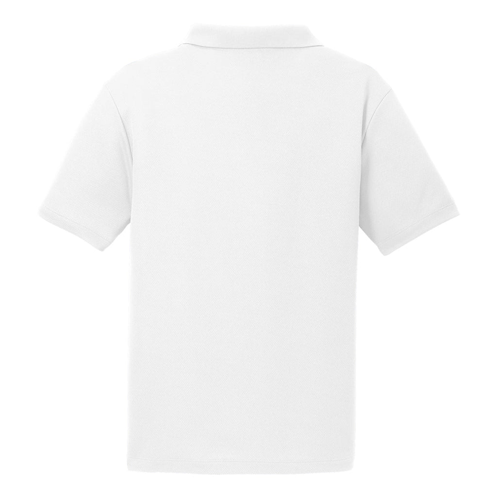 Puhics Men's White PosiCharge RacerMesh Polo