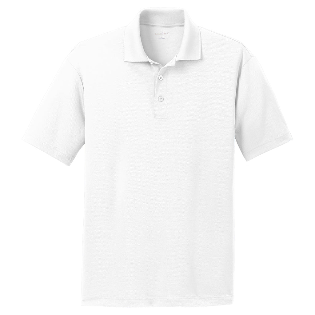 Puhics Men's White PosiCharge RacerMesh Polo