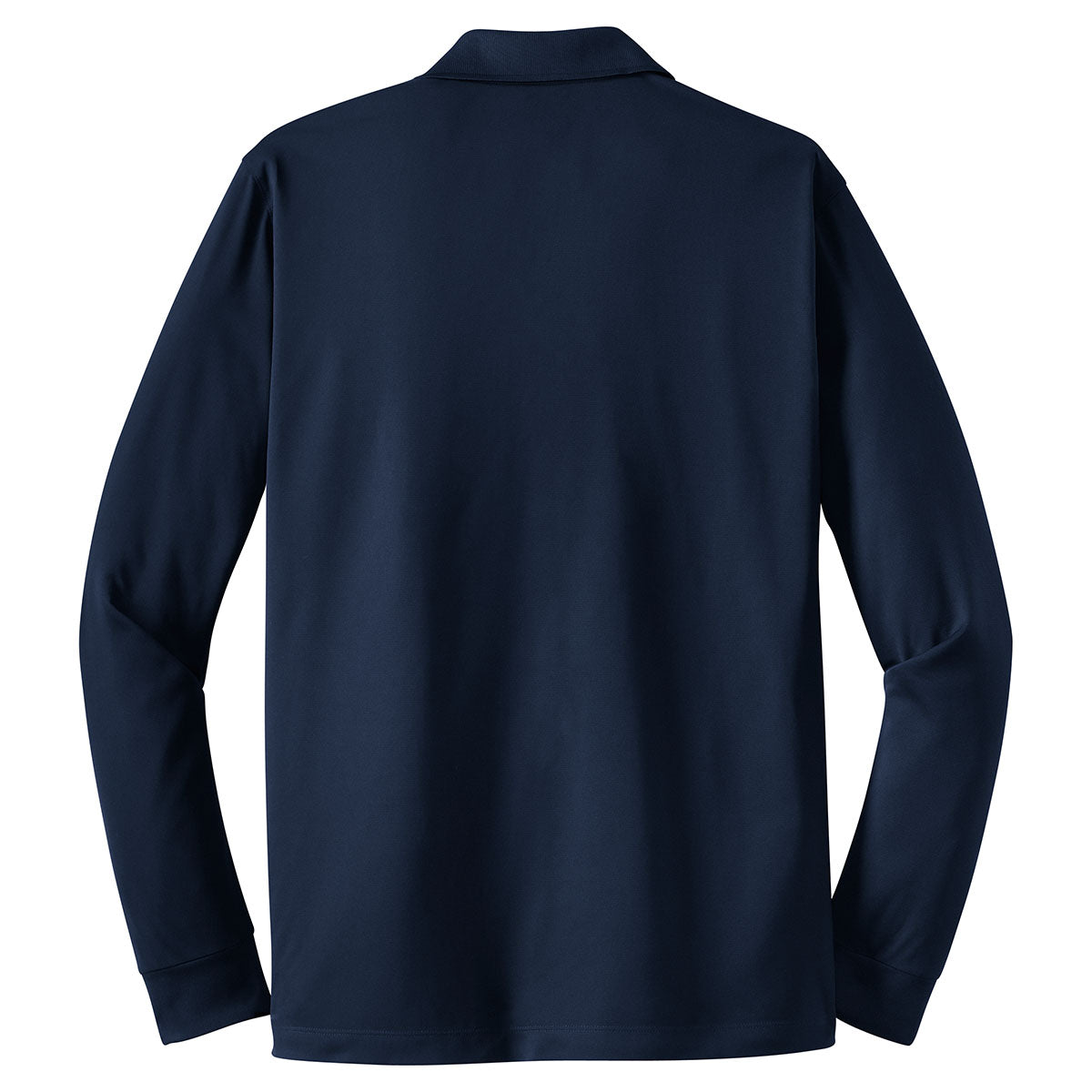 Puhics Men's True Navy Long Sleeve Micropique Sport-Wick Polo
