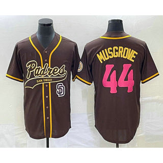 San Diego Padres #44 Joe Musgrove Brown Puhics NEW 2023 City Connect Cool Base Stitched Jersey
