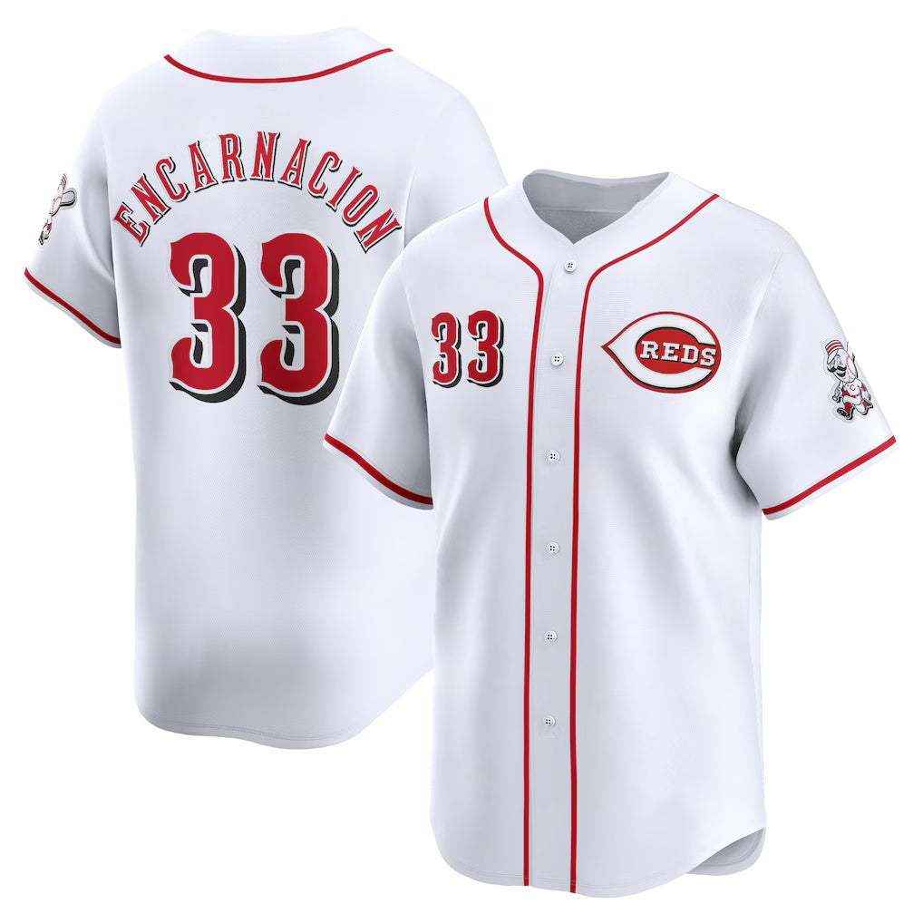 Cincinnati Reds #33 Christian Encarnacion-Strand White Puhics Home Limited Player Jersey