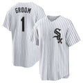 Chicago White Sox White Puhics #1 Groom Home Replica Jersey