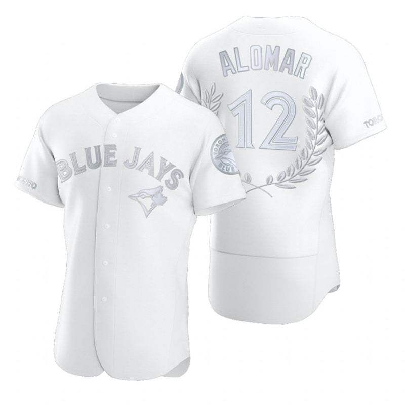 Toronto Blue Jays #12 Roberto Alomar White Puhics Flexbase Fashion Jersey