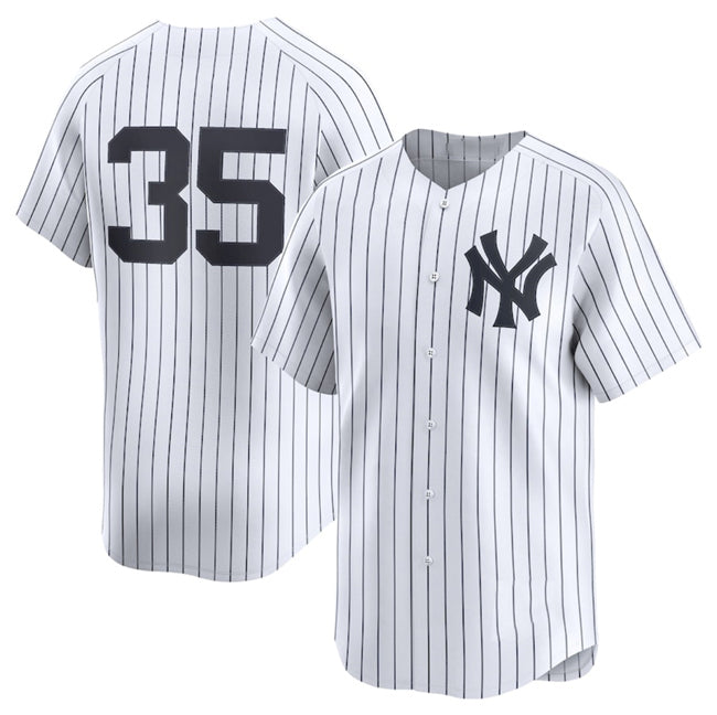 New York Yankees #35 Cody Bellinger White Puhics 2024 Home Limited Stitched Jersey