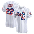 New York Mets #22 Juan Soto White Puhics Home Elite Jersey