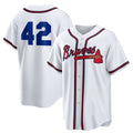 Atlanta Braves #42 Jackie Robinson White Puhics Home 2025 Day Replica Jersey