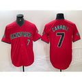 Arizona Diamondbacks #7 Corbin Carroll Red Puhics 2024 Cool Base Stitched Jersey