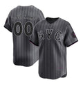 Custom New York Mets Graphite Puhics 2024 City Connect Limited Stitched Jersey